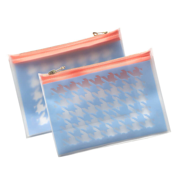 Lightree Pouch S, Houndstoothneon b, Hahnentrittmuster pink, Zipp Verschluss